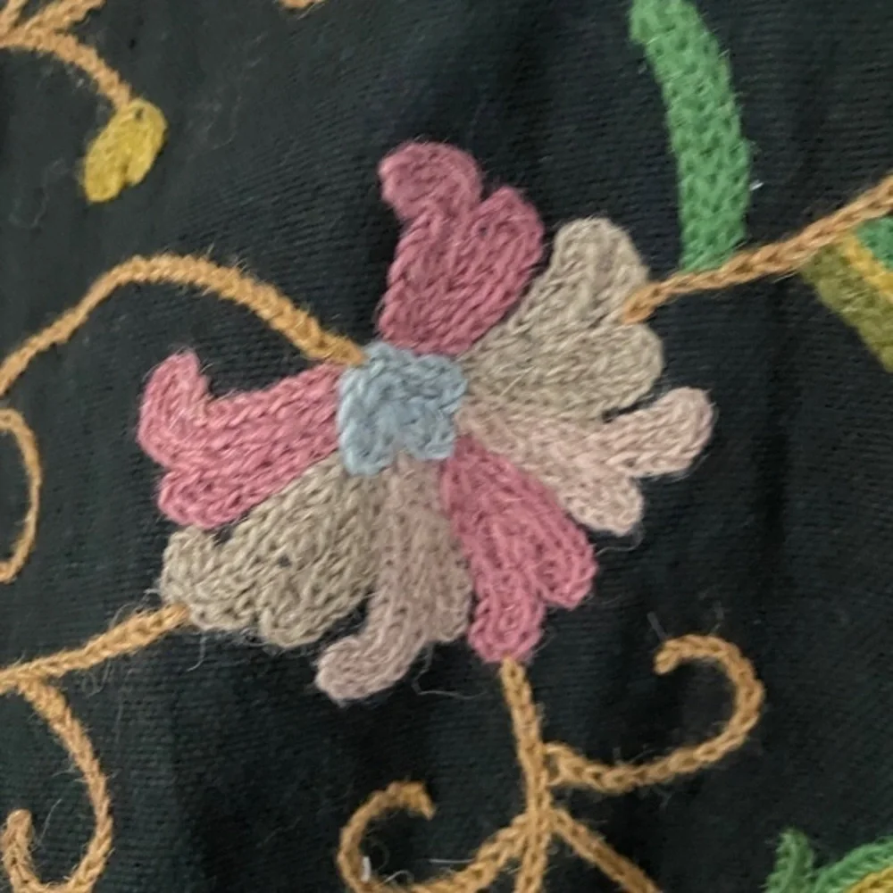 Anthropologie Floral Embroidered Purse